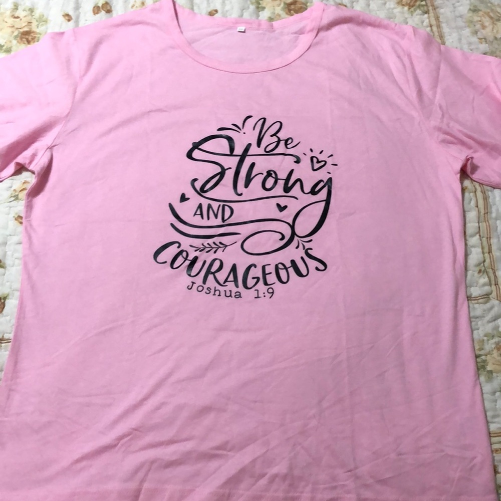 🩷Super cute pink tee 🩷 JOSHUA 1:9 - NWOT!